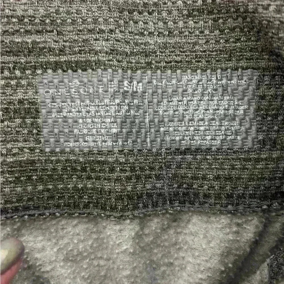 One50ne Fleece Lined High Waisted Marled Pattern Gray Leggings - Picture 4 of 4